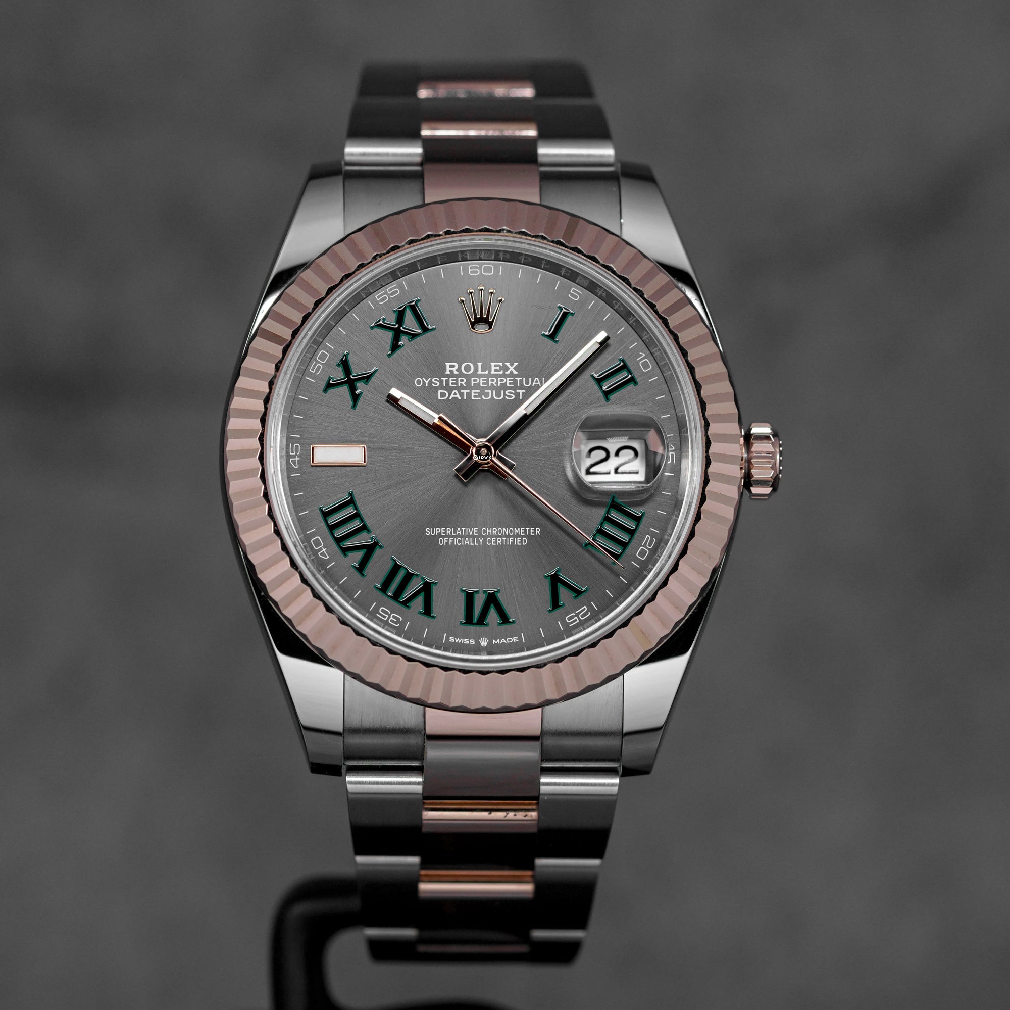 DATEJUST 41MM TWOTONE ROSEGOLD WIMBLEDON DIAL (2022)