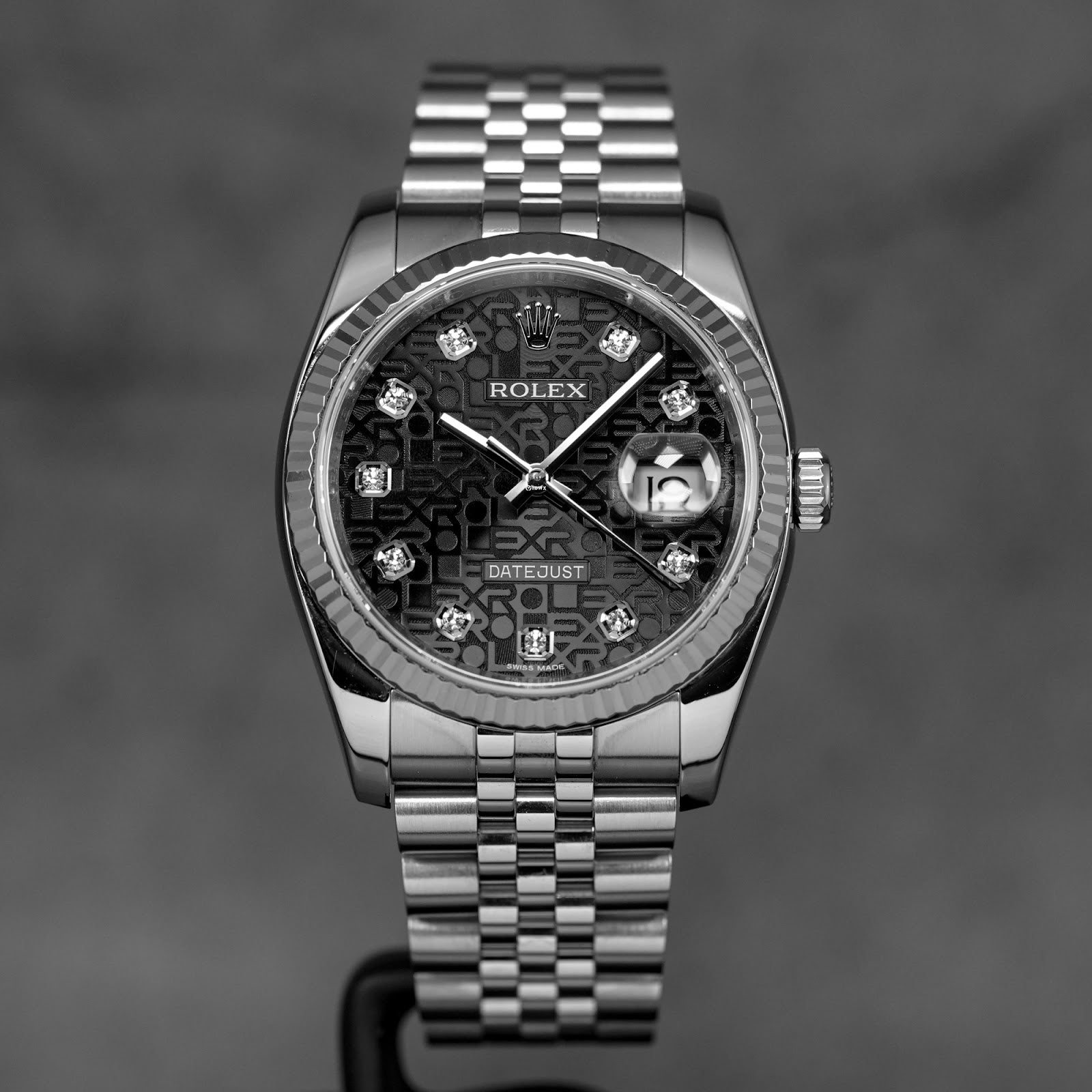 DATEJUST 36MM BLACK COMPUTERIZED DIAMOND DIAL (2014)
