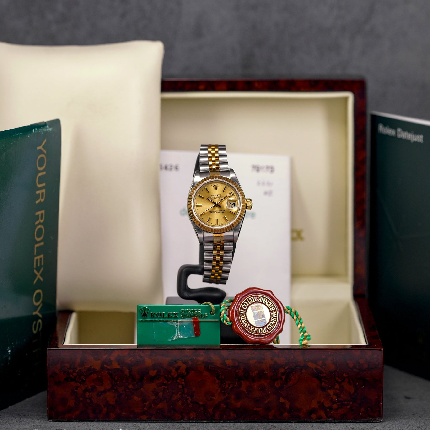 DATEJUST 26MM TWOTONE YELLOWGOLD CHAMPAGNE DIAL (2004)