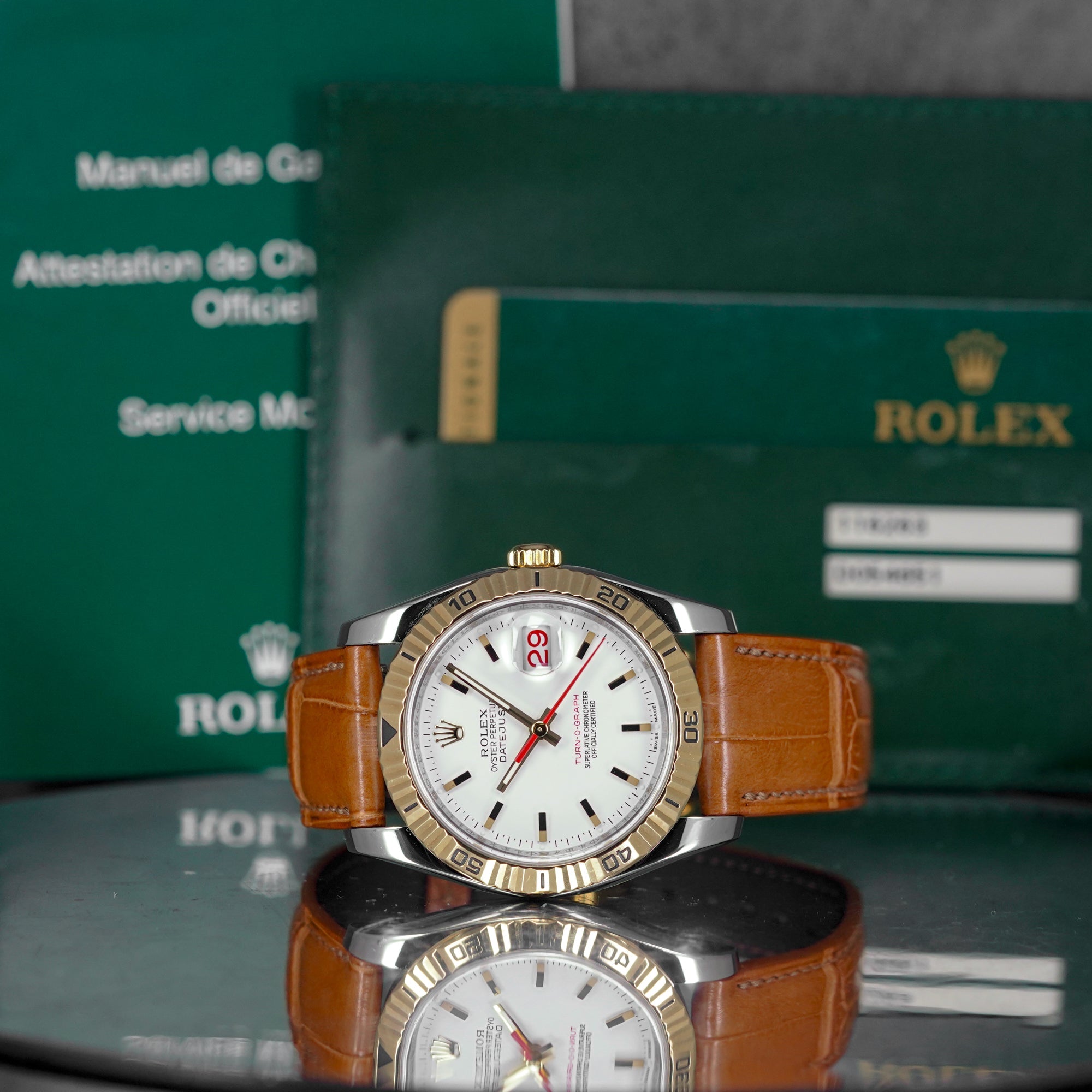 DATEJUST 36MM TWOTONE YELLOWGOLD TURN-O-GRAPH WHITE DIAL (2008)