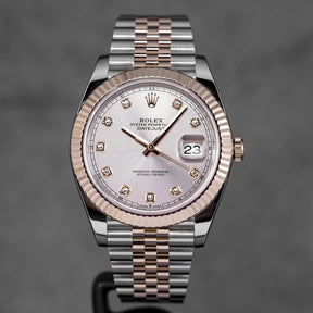 DATEJUST 41MM TWOTONE ROSEGOLD PINK SUNDUST DIAMOND DIAL (2023)