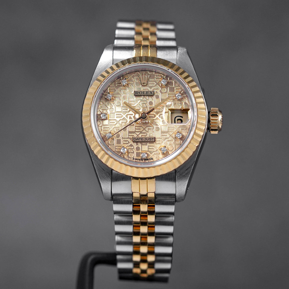 DATEJUST 26MM TWOTONE YELLOWGOLD CHAMPAGNE COMPUTERIZED DIAMOND DIAL (1989)