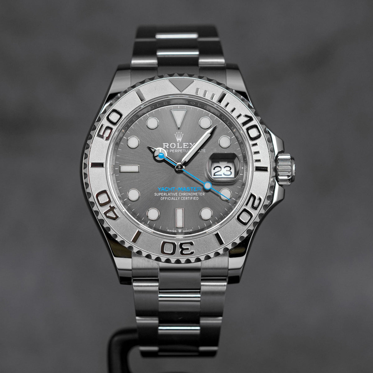 YACHT-MASTER 40MM RHODIUM DIAL PLATINUM BEZEL (2021)