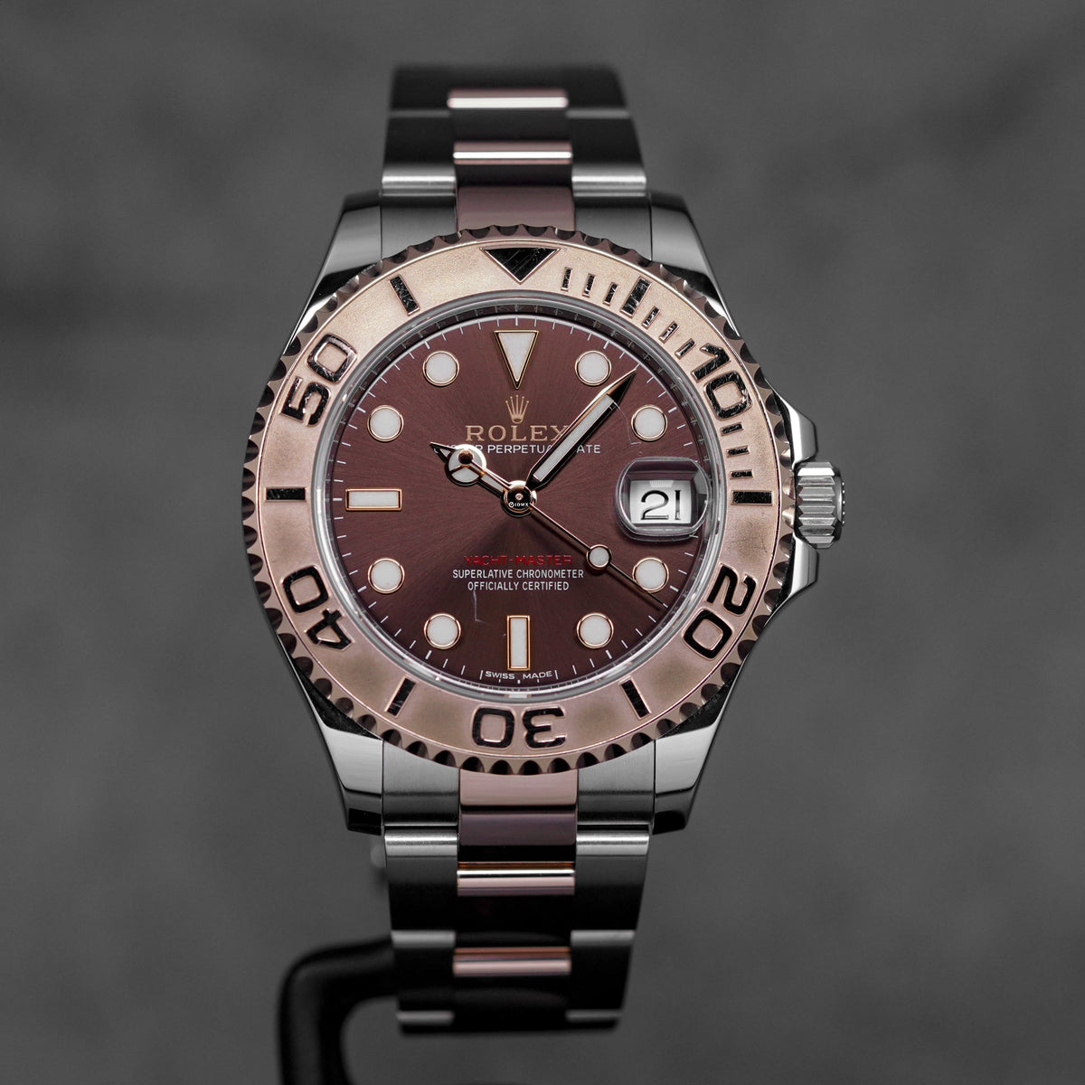 YACHT-MASTER 37MM TWOTONE ROSEGOLD CHOCO DIAL (2017)