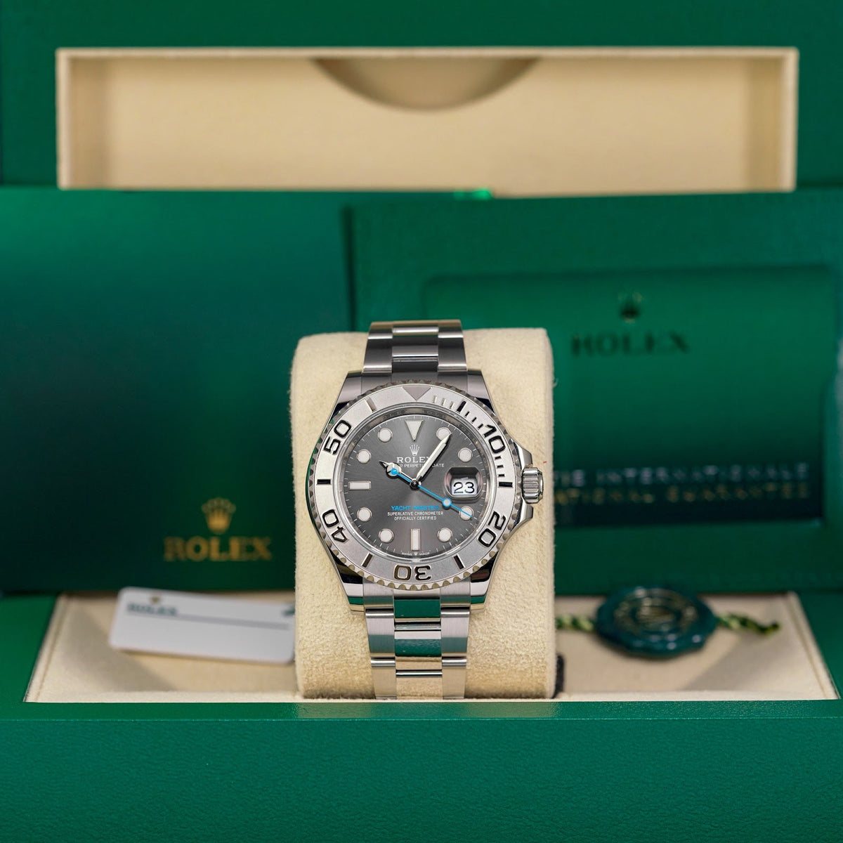 YACHT-MASTER 40MM RHODIUM DIAL PLATINUM BEZEL (2021)