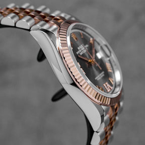 Harga Rolex 36 Twotone Rosegold Rhodium Roman Indonesia