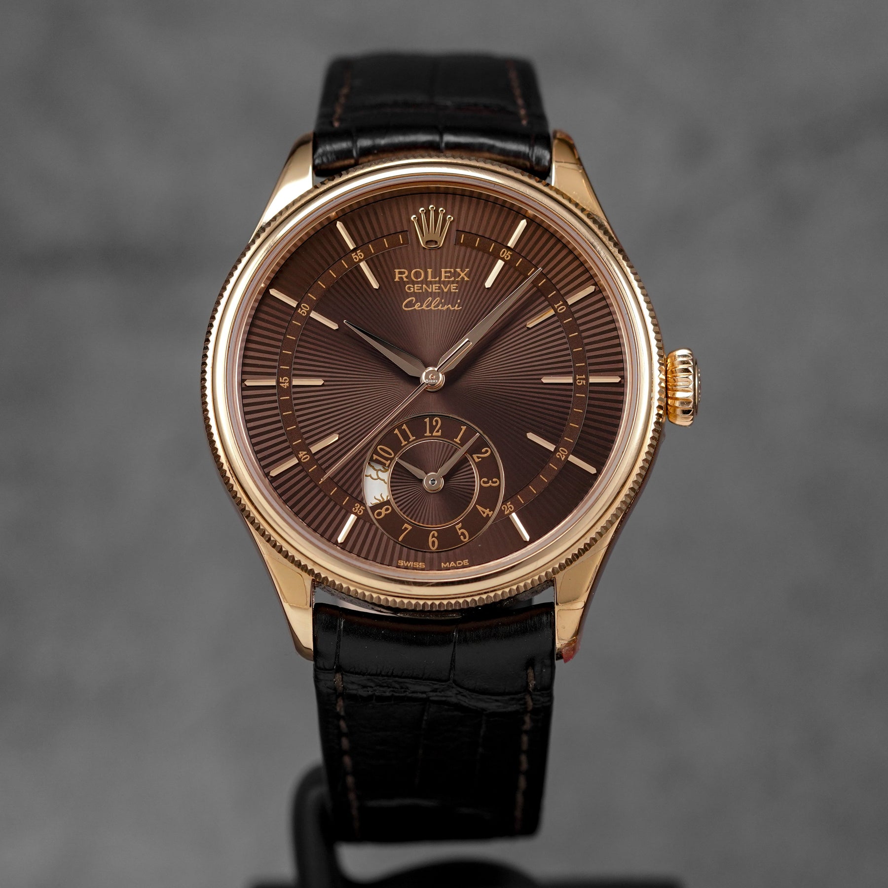 Harga Rolex Cellini Dualtime Rosegold Choco Indonesia