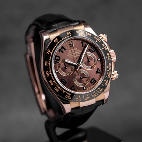 DAYTONA ROSEGOLD CHOCO ARABIC DIAL WITH ALLIGATOR LEATHER STRAP (2014)