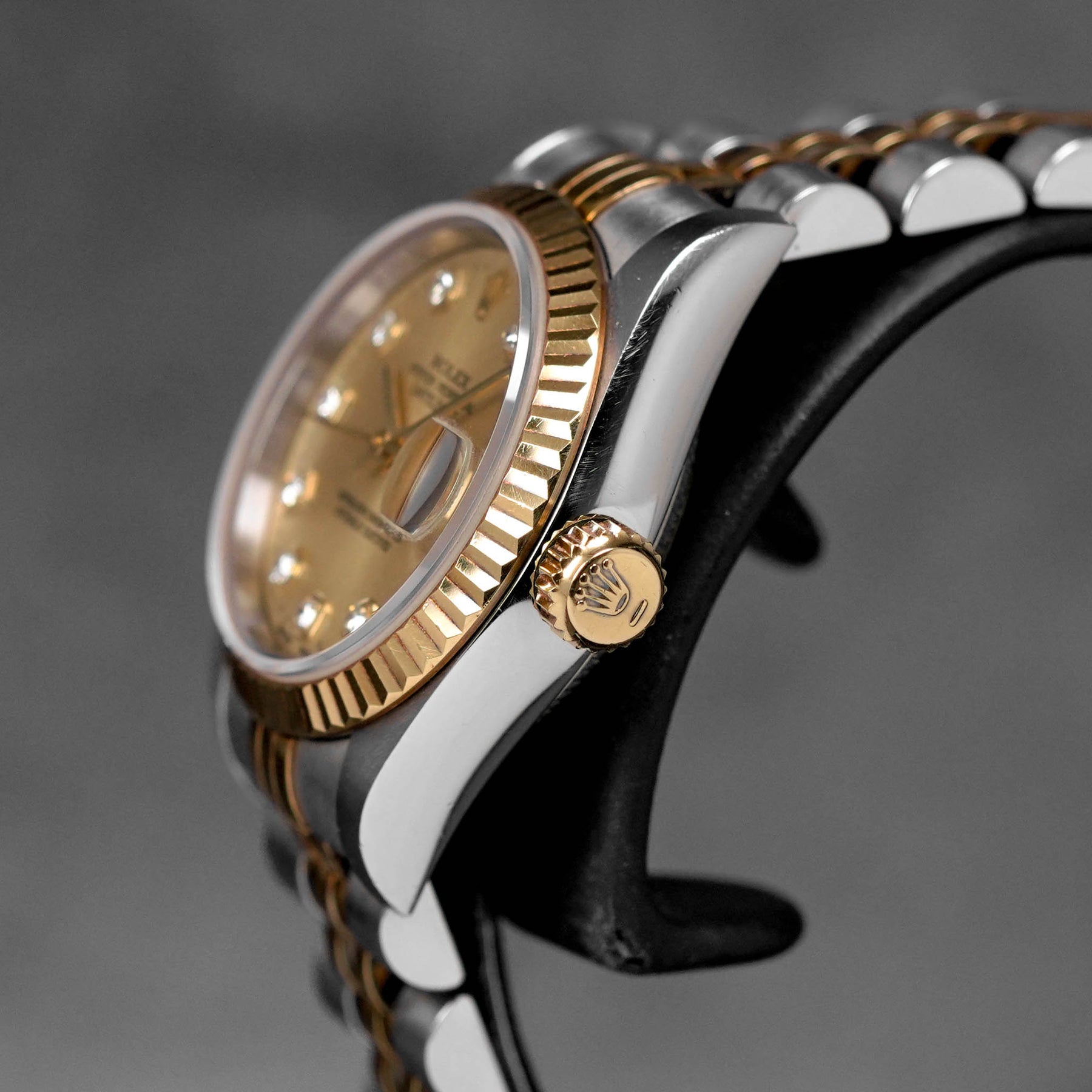 DATEJUST 26MM TWOTONE YELLOWGOLD CHAMPAGNE DIAMOND DIAL (WATCH ONLY)