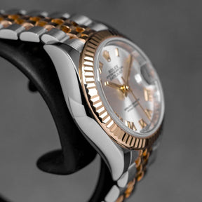 Harga Rolex Datejust 28 Yellowgold Silver Roman Indonesia