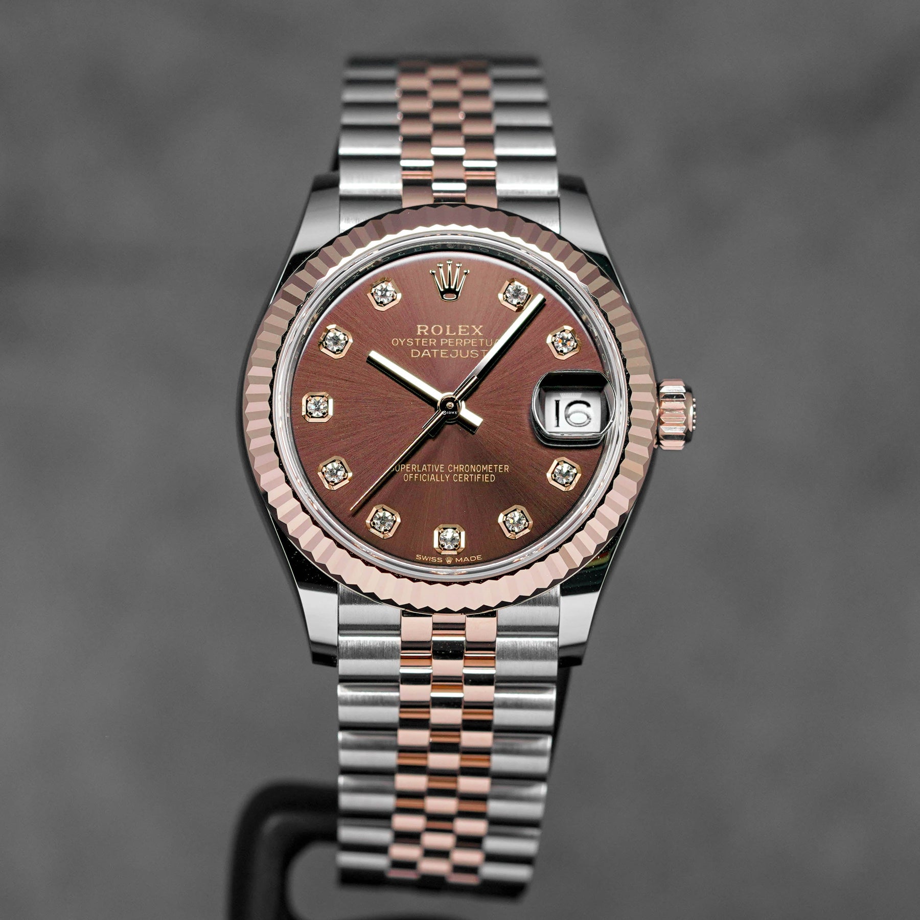 Harga Rolex Datejust 31 Twotone Rosegold Choco Diamond Indonesia