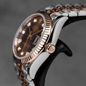 Harga Rolex Datejust 31 Twotone Rosegold Choco Diamond Indonesia