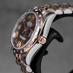 Harga Rolex Datejust 31 Twotone Rosegold Choco Roman Indonesia