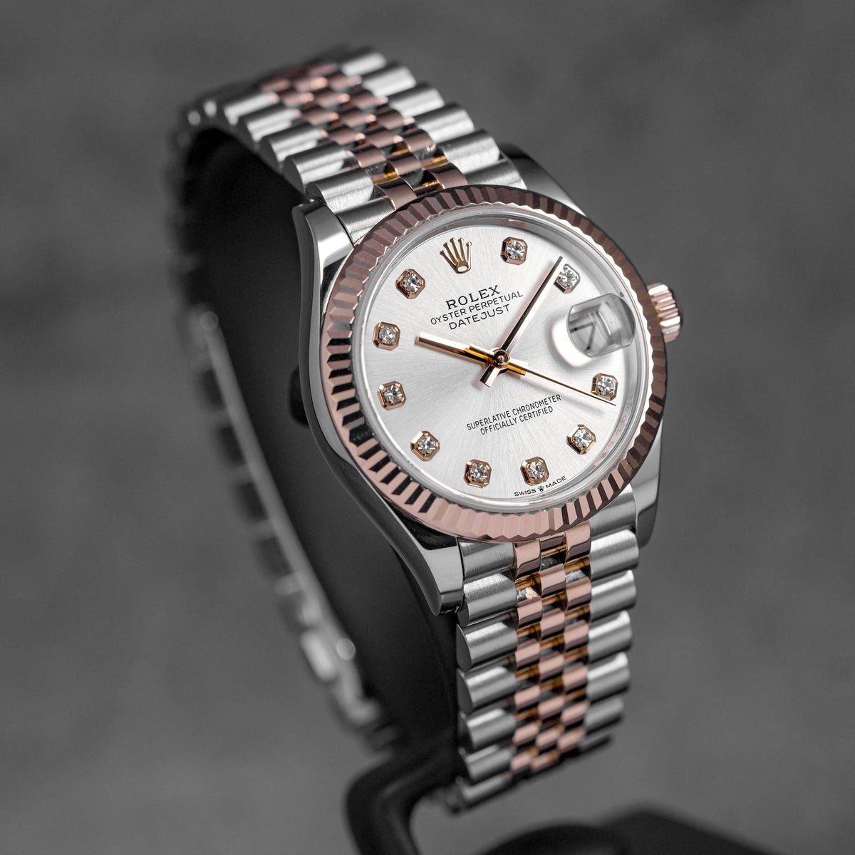 Harga Rolex Datejust 31 Twotone Rosegold Silver Diamond Indonesia