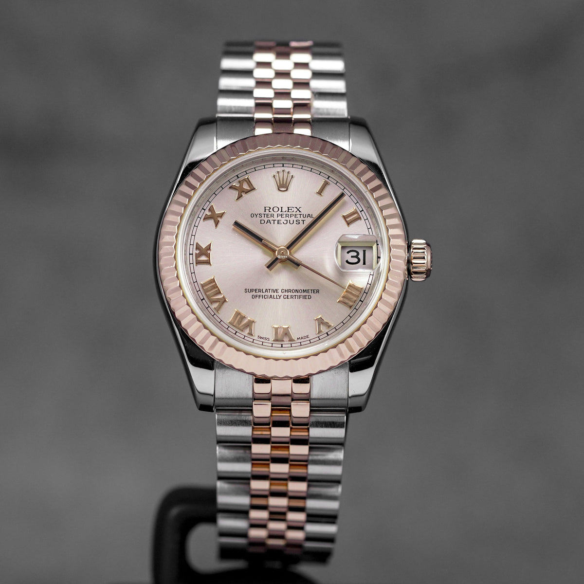Harga Rolex Datejust 31 Twotone Salmon Roman Indonesia
