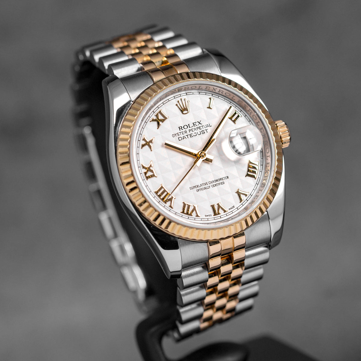 Harga Rolex Datejust 36mm Ivory Pyramid Roman