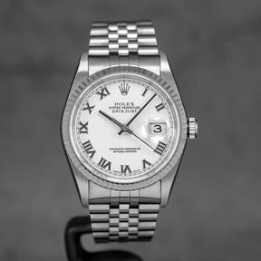 DATEJUST 36MM WHITE ROMAN DIAL Y SERIES (UNDATED)