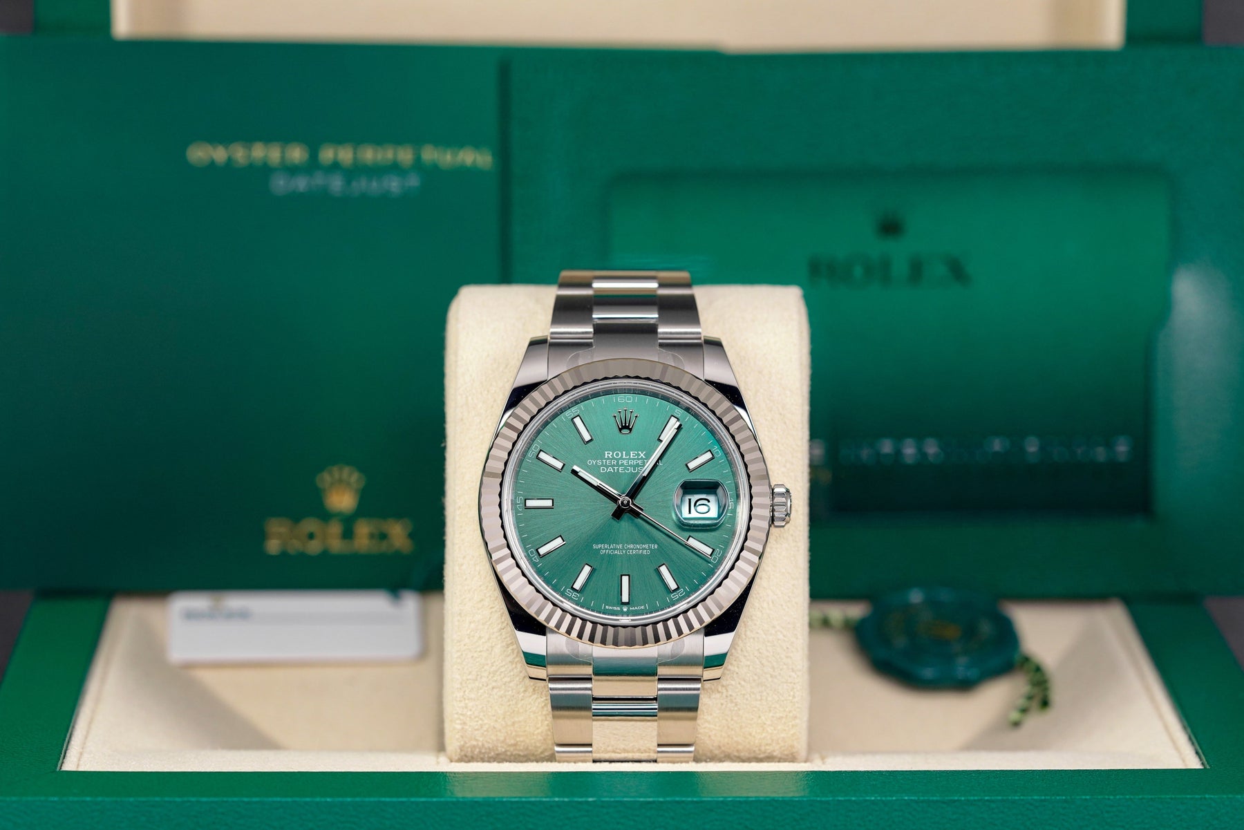 Harga Rolex Datejust 41 Mint Green Indonesia