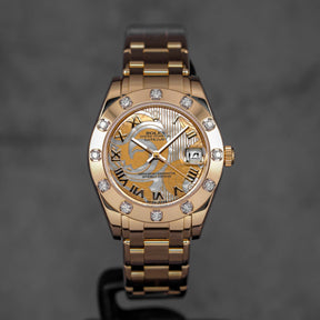 DATEJUST PEARLMASTER 34MM YELLOWGOLD 'DUST DREAM' MOP DIAMOND DIAL (WATCH ONLY)