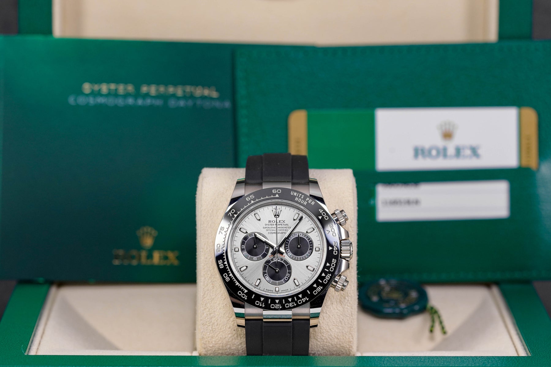 Rolex Daytona Oysterflex Whitegold Grey Indonesia