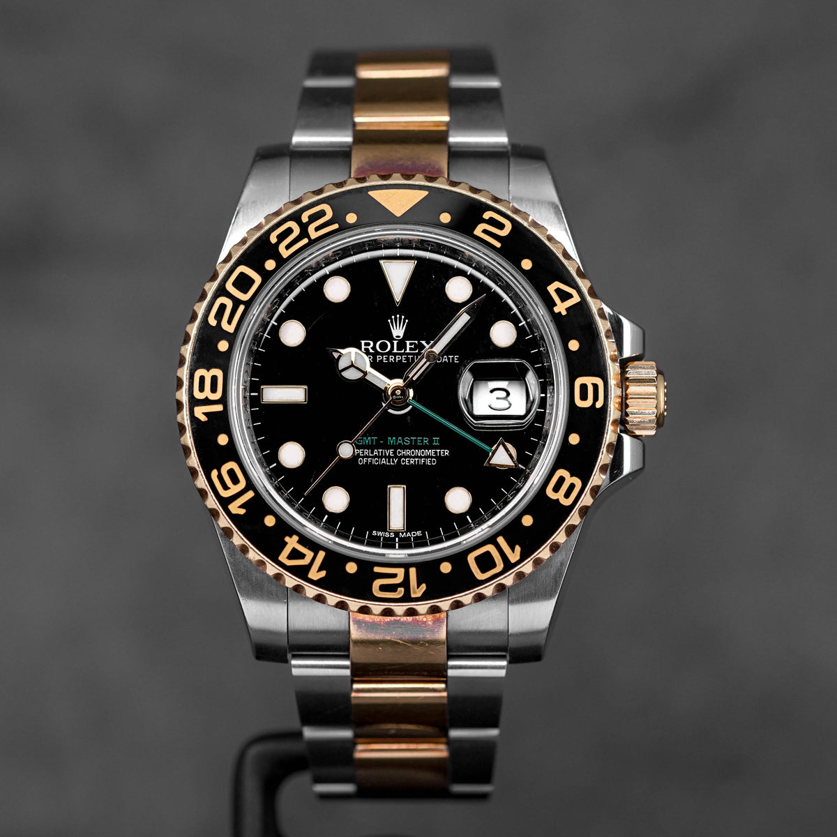 GMT MASTER-II TWOTONE YELLOWGOLD BLACK DIAL (2011)