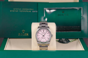 OYSTER PERPETUAL 34MM CANDY PINK DIAL (2025)