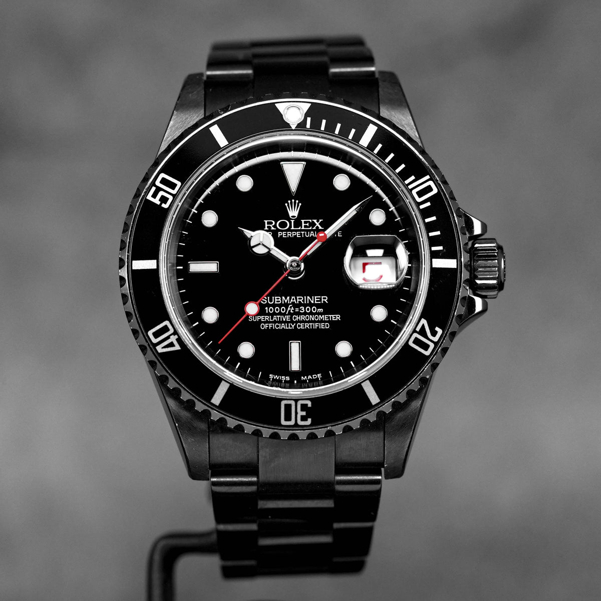 SUBMARINER DATE 40MM 16610 'F SERIES' CUSTOM BLACK PVD (WATCH ONLY)