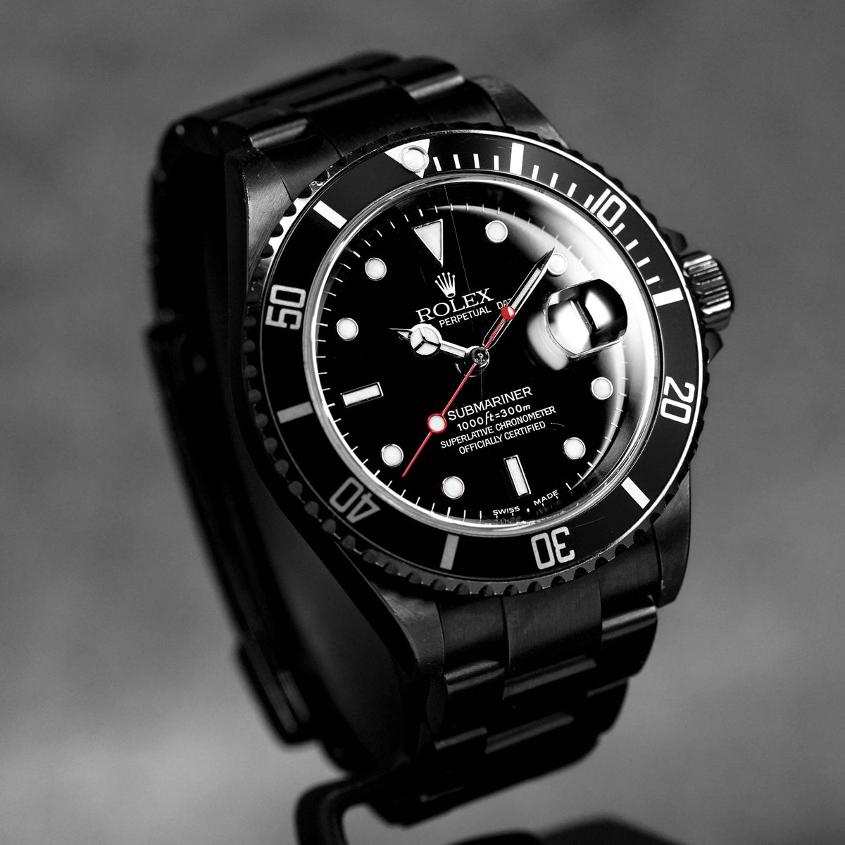 SUBMARINER DATE 40MM 16610 'F SERIES' CUSTOM BLACK PVD (WATCH ONLY)