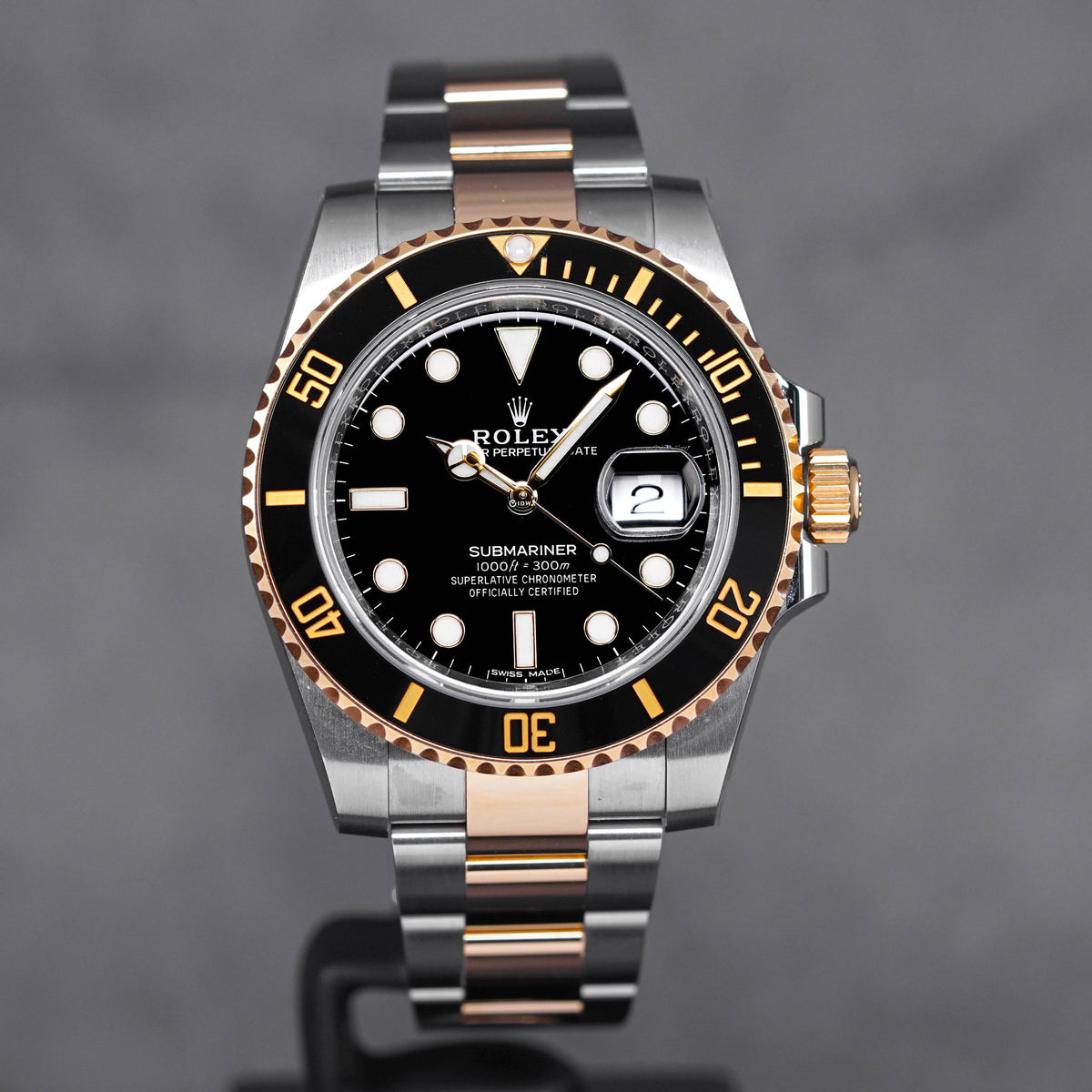 SUBMARINER DATE 40MM TWOTONE YELLOWGOLD BLACK DIAL (2018)