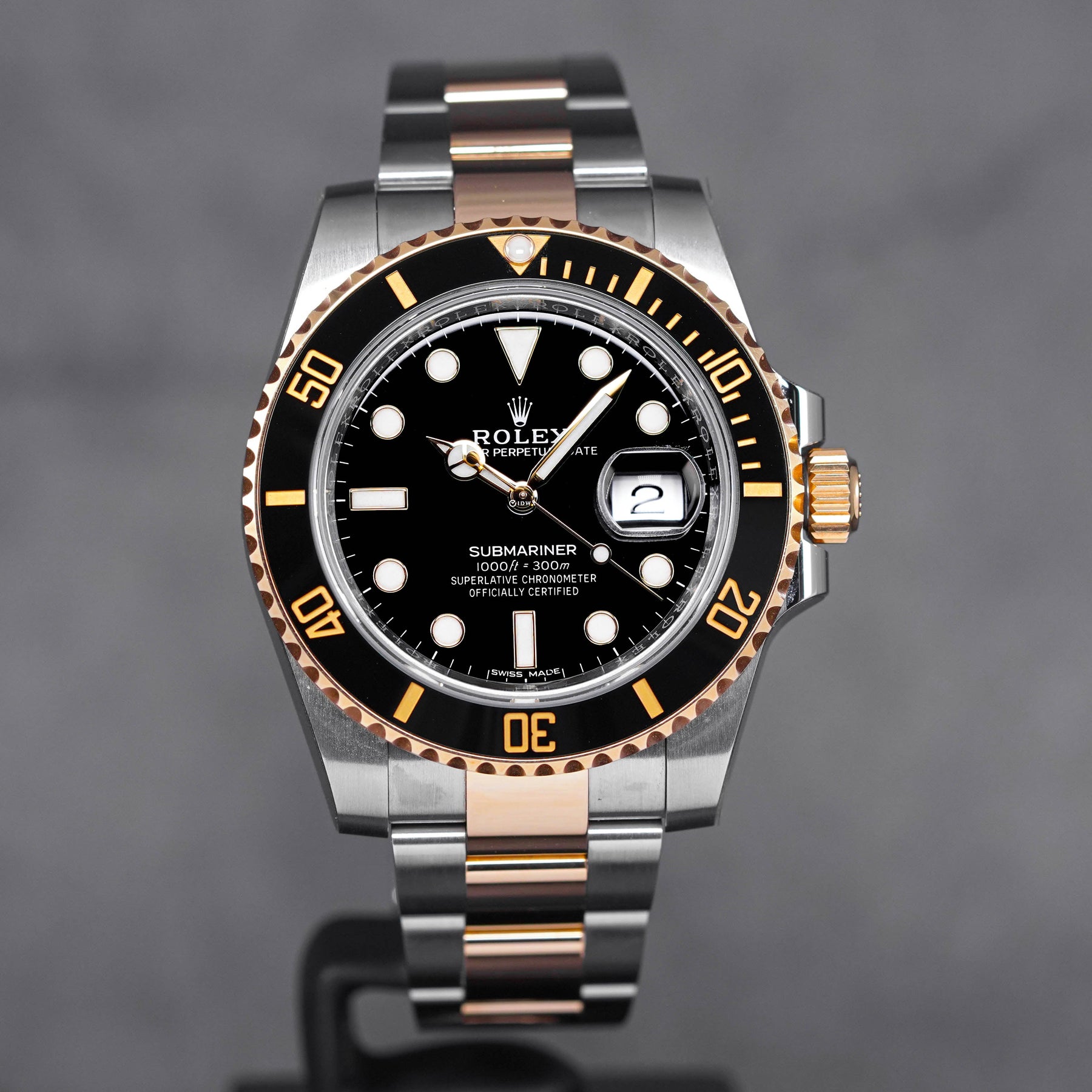 SUBMARINER DATE 40MM TWOTONE YELLOWGOLD BLACK DIAL (2018)