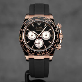 Harga Rolex daytona oysterflex rosegold black indonesia