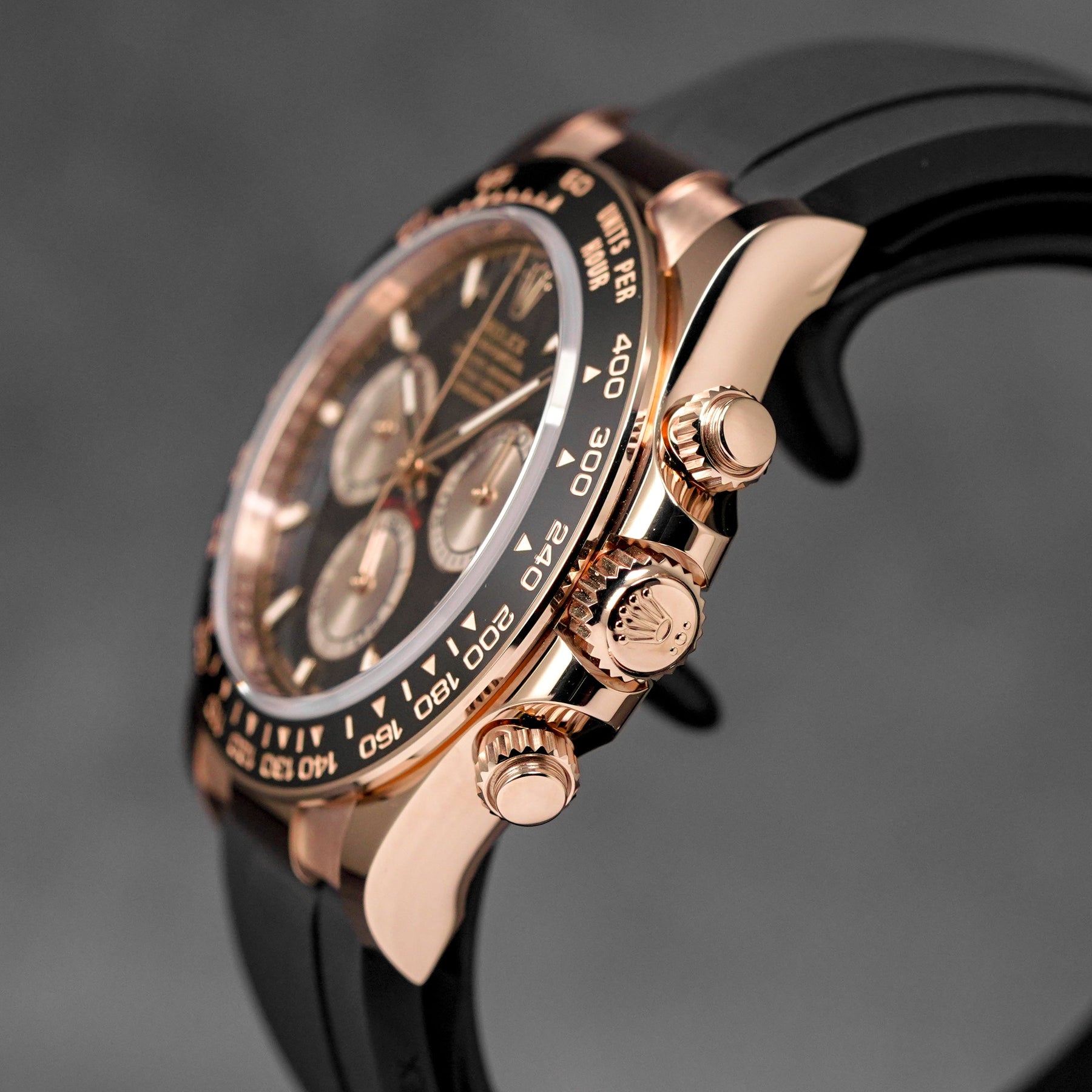 Harga Rolex daytona oysterflex rosegold black indonesia