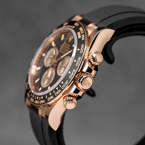 Harga Rolex daytona oysterflex rosegold black indonesia
