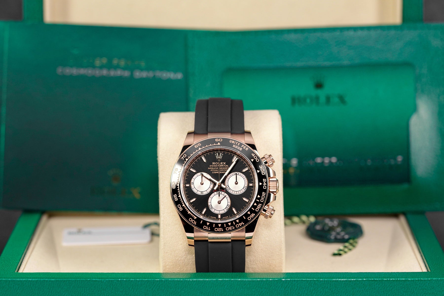 Harga Rolex daytona oysterflex rosegold black indonesia