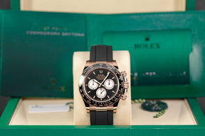 Harga Rolex daytona oysterflex rosegold black indonesia