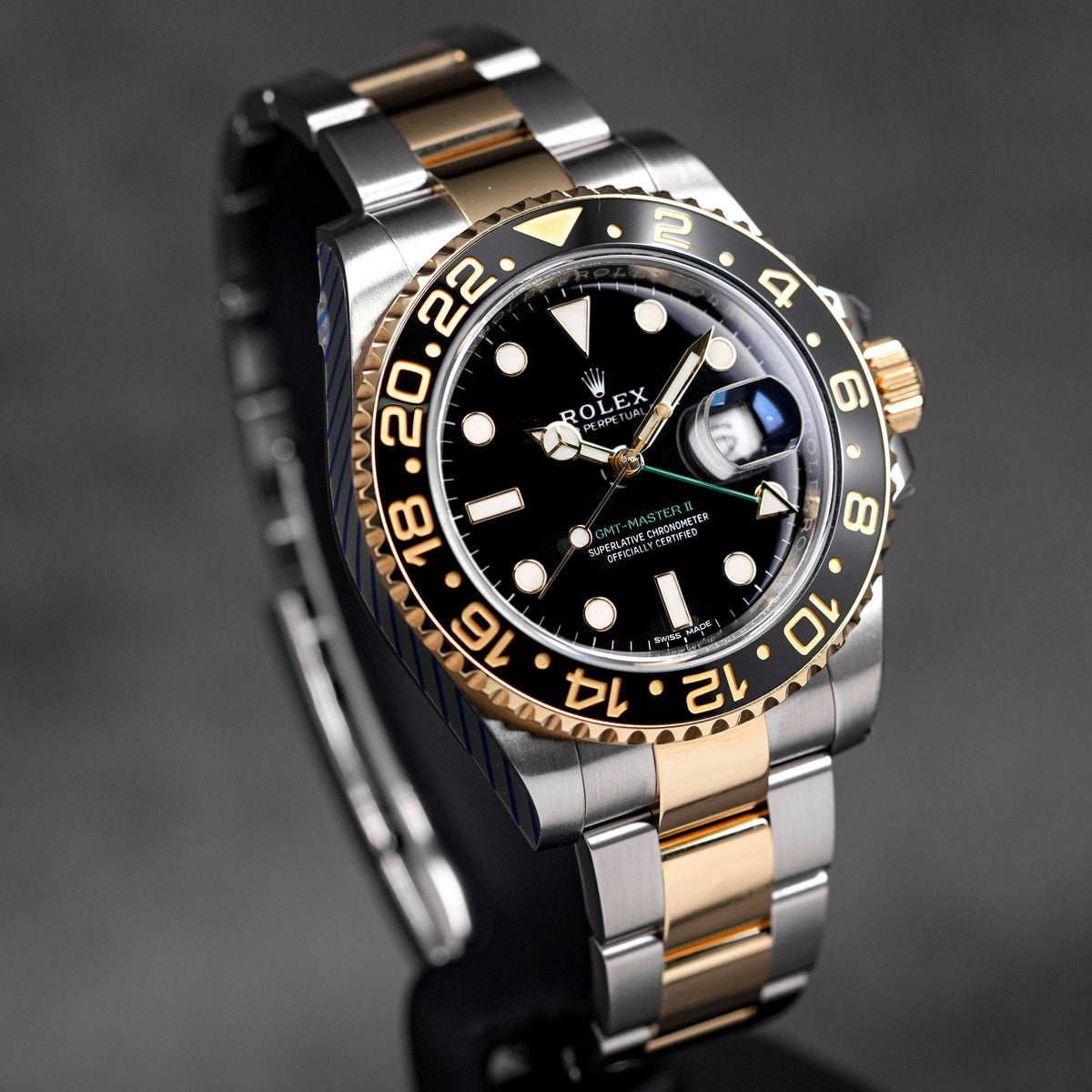 GMT MASTER-II TWOTONE YELLOWGOLD BLACK DIAL (2018)