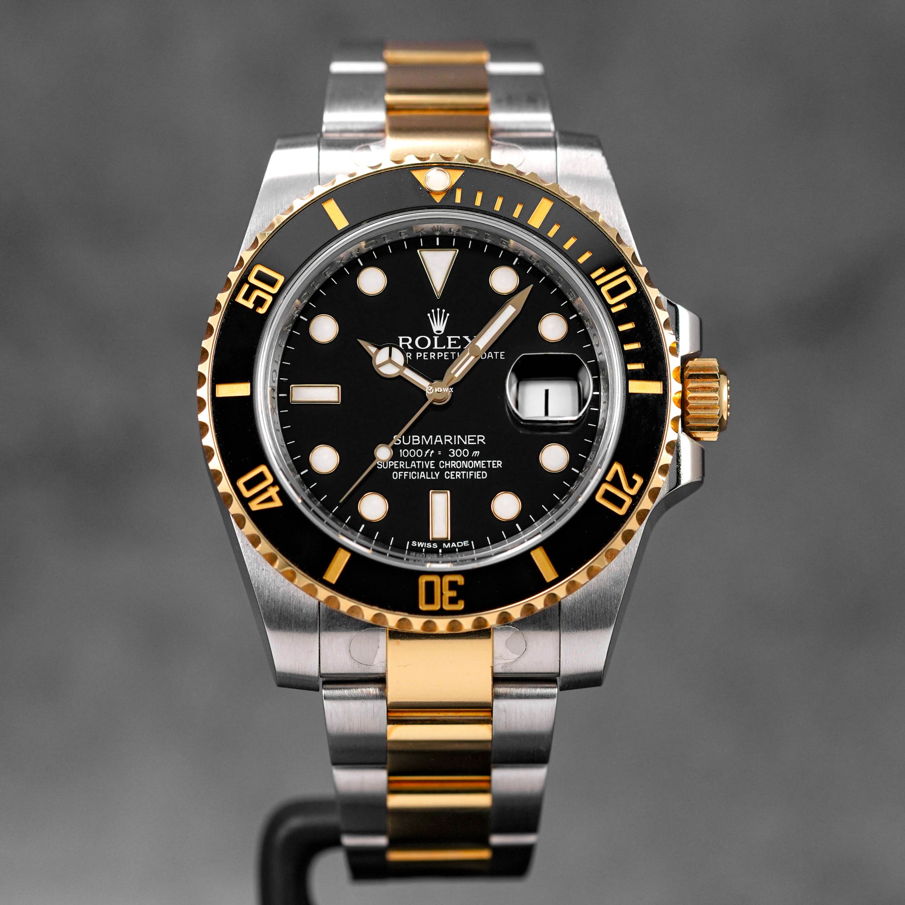 ROLEX SUBMARINER DATE 40MM TWOTONE YELLOWGOLD BLACK DIAL 2014