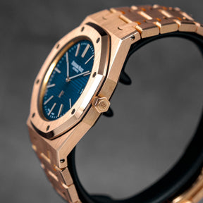 Royal Oak 15202 Rosegold Blue