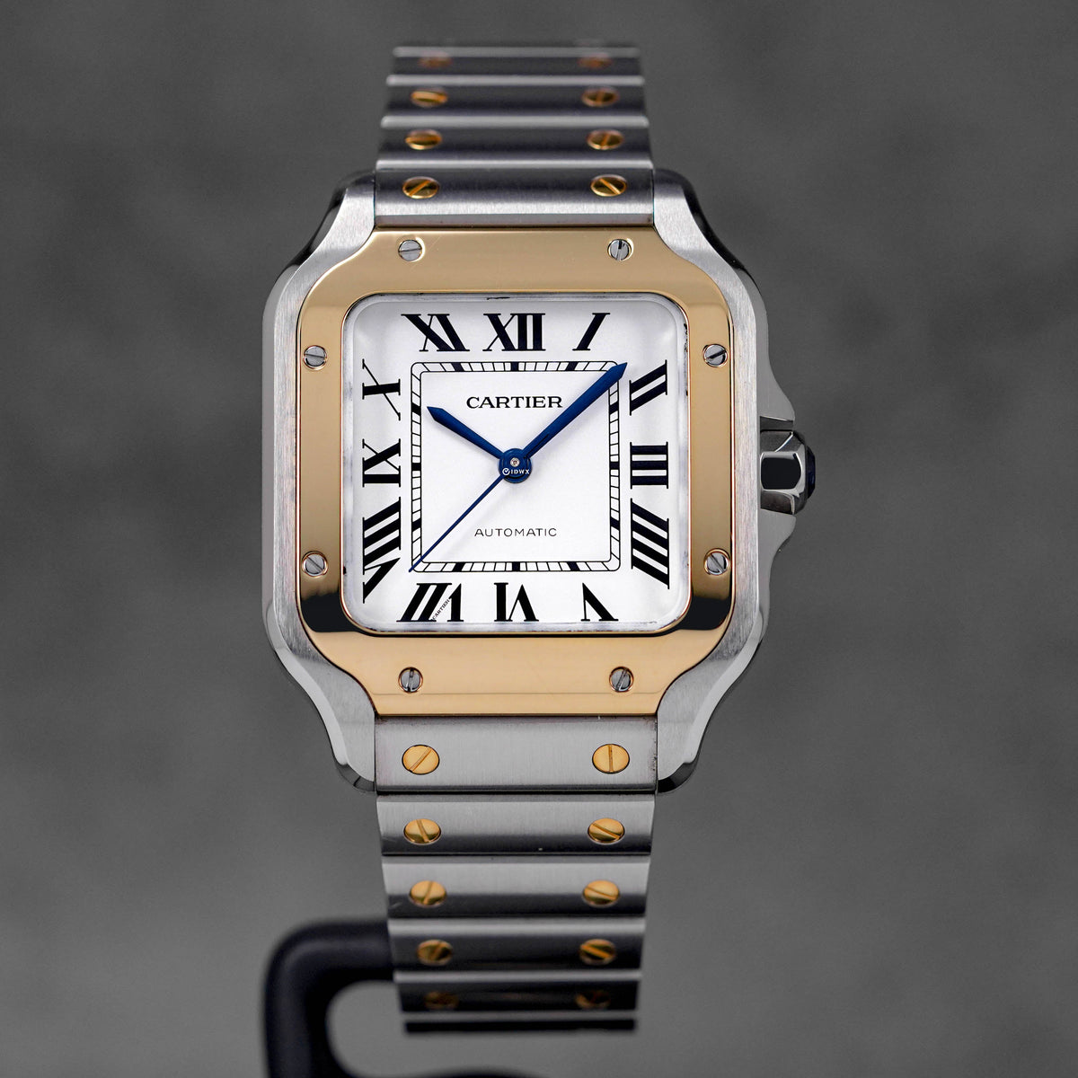 SANTOS TWOTONE YELLOWGOLD M WHITE DIAL (2022)