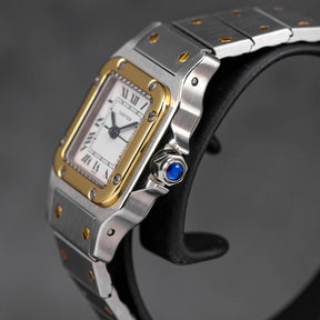 SANTOS GALBEE TWOTONE YELLOWGOLD WHITE DIAL (1995)