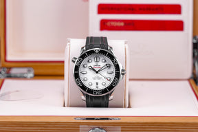 SEAMASTER DIVER 300 WHITE DIAL RUBBER STRAP (2023)