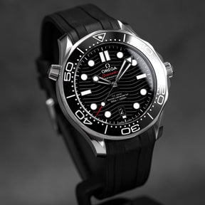 SEAMASTER DIVER 300 BLACK DIAL RUBBER STRAP (2022)