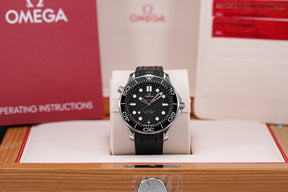 SEAMASTER DIVER 300 BLACK DIAL RUBBER STRAP (2022)