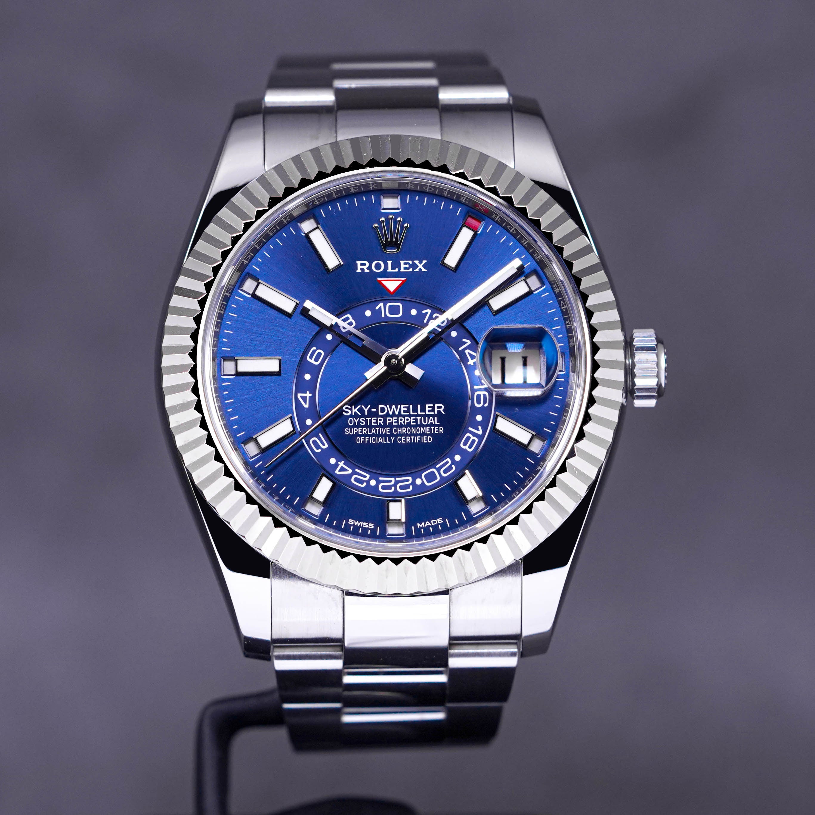 Harga rolex sky dweller blue sale