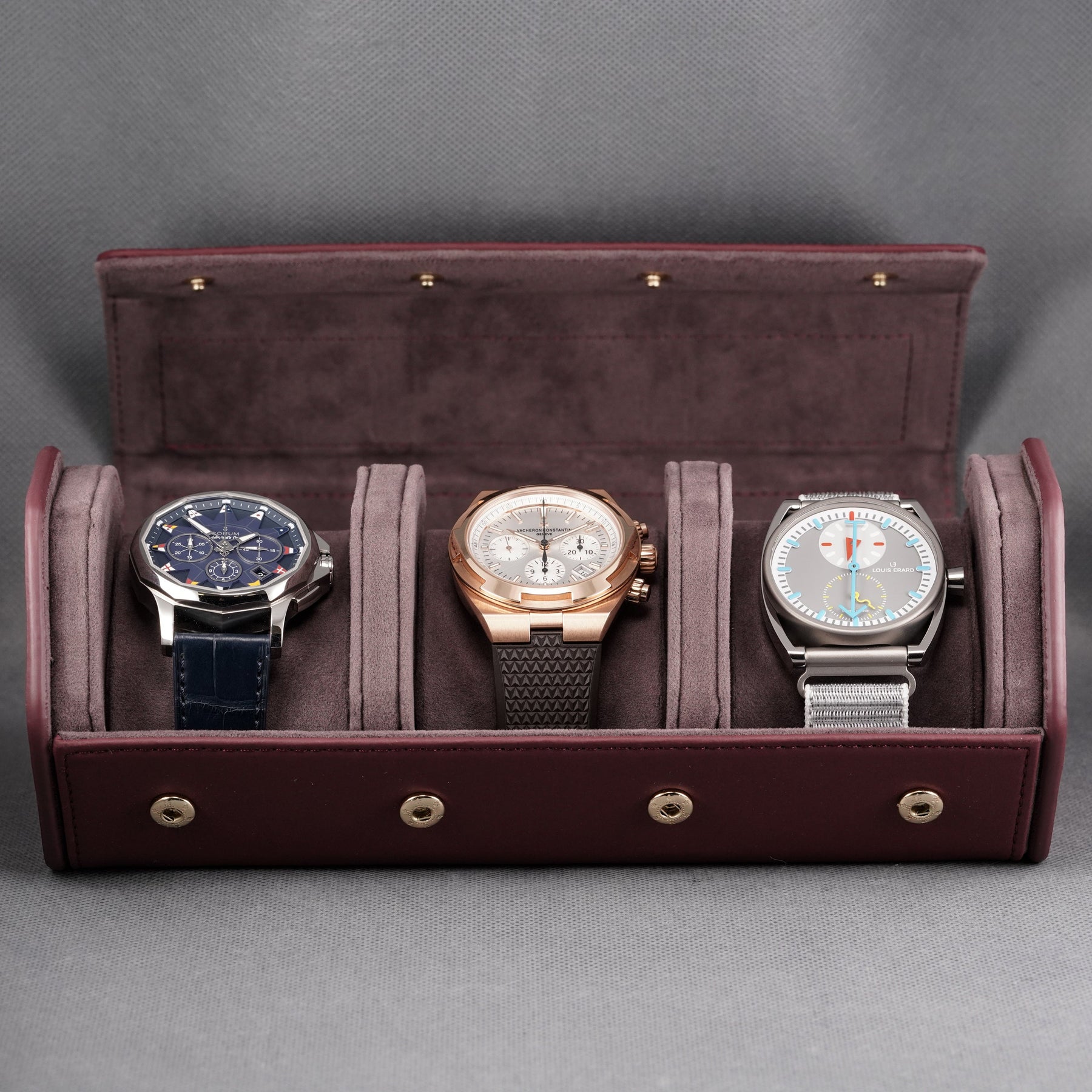 WATCH TRIPLE POUCH MAROON 'OMNILUXE' EDITION