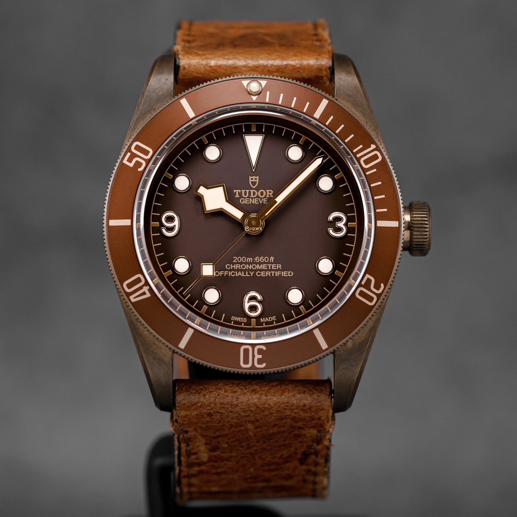 Tudor Bronze TUDOR BLACK BAY BRONZE BROWN DIAL LEATHER (2016) OMNILUXE