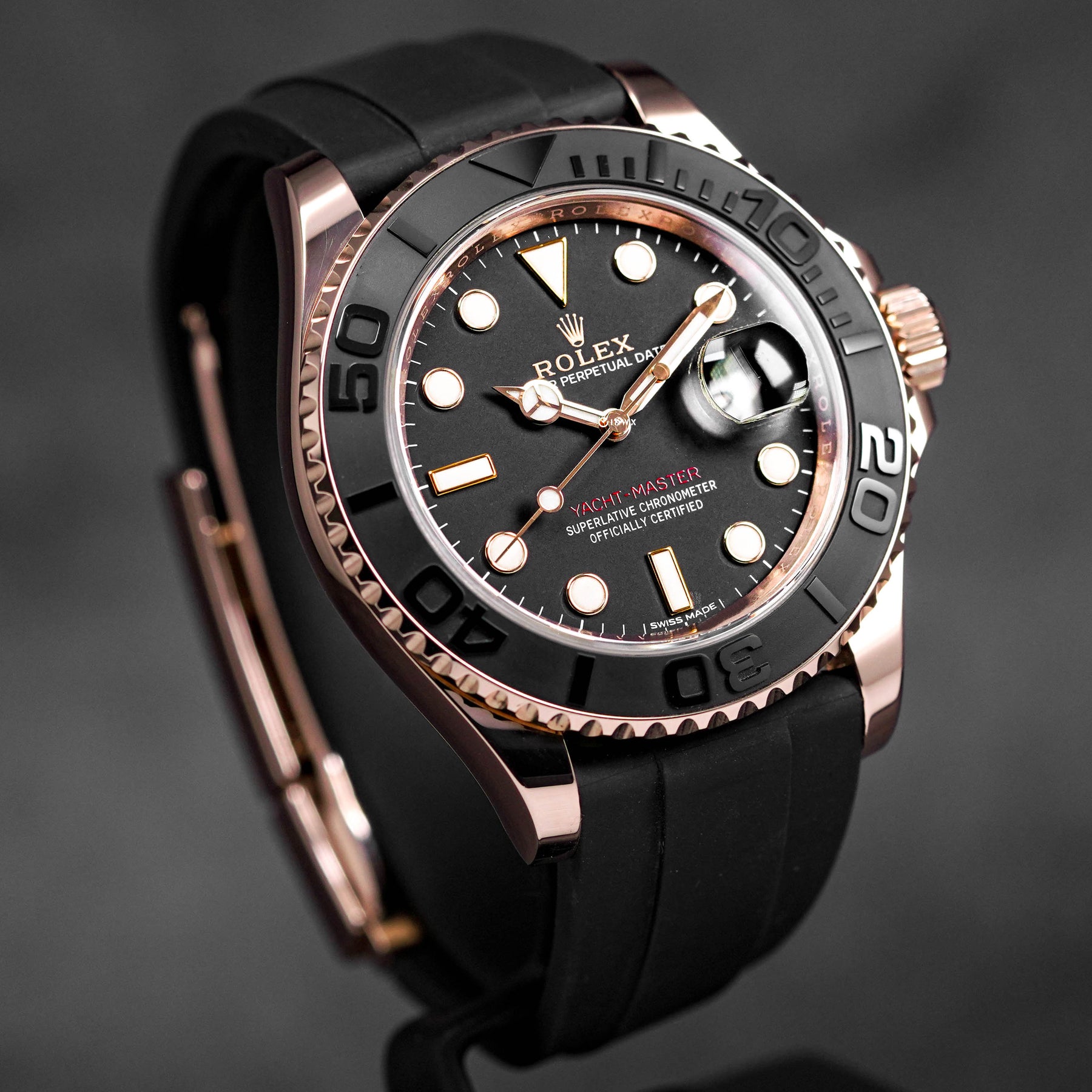 YACHT-MASTER 40MM ROSEGOLD OYSTERFLEX (2018)