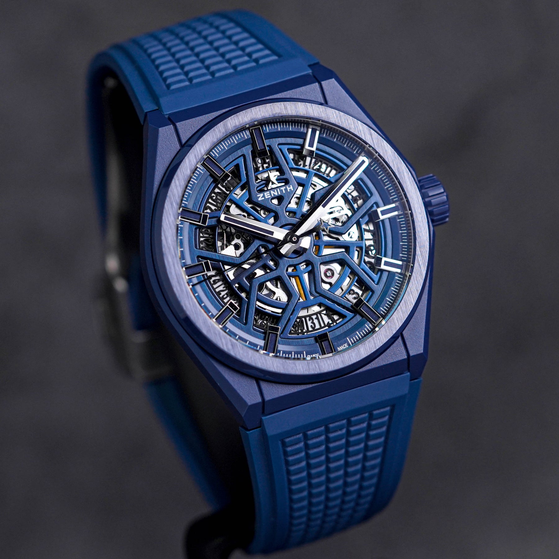 DEFY CLASSIC 41MM BLUE CERAMIC SKELETON DIAL (2019)