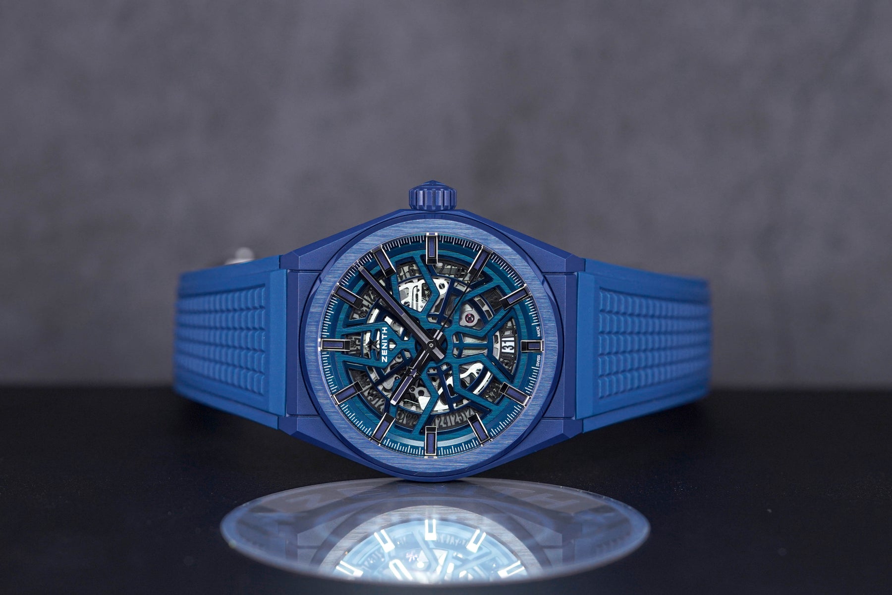 DEFY CLASSIC 41MM BLUE CERAMIC SKELETON DIAL (2019)