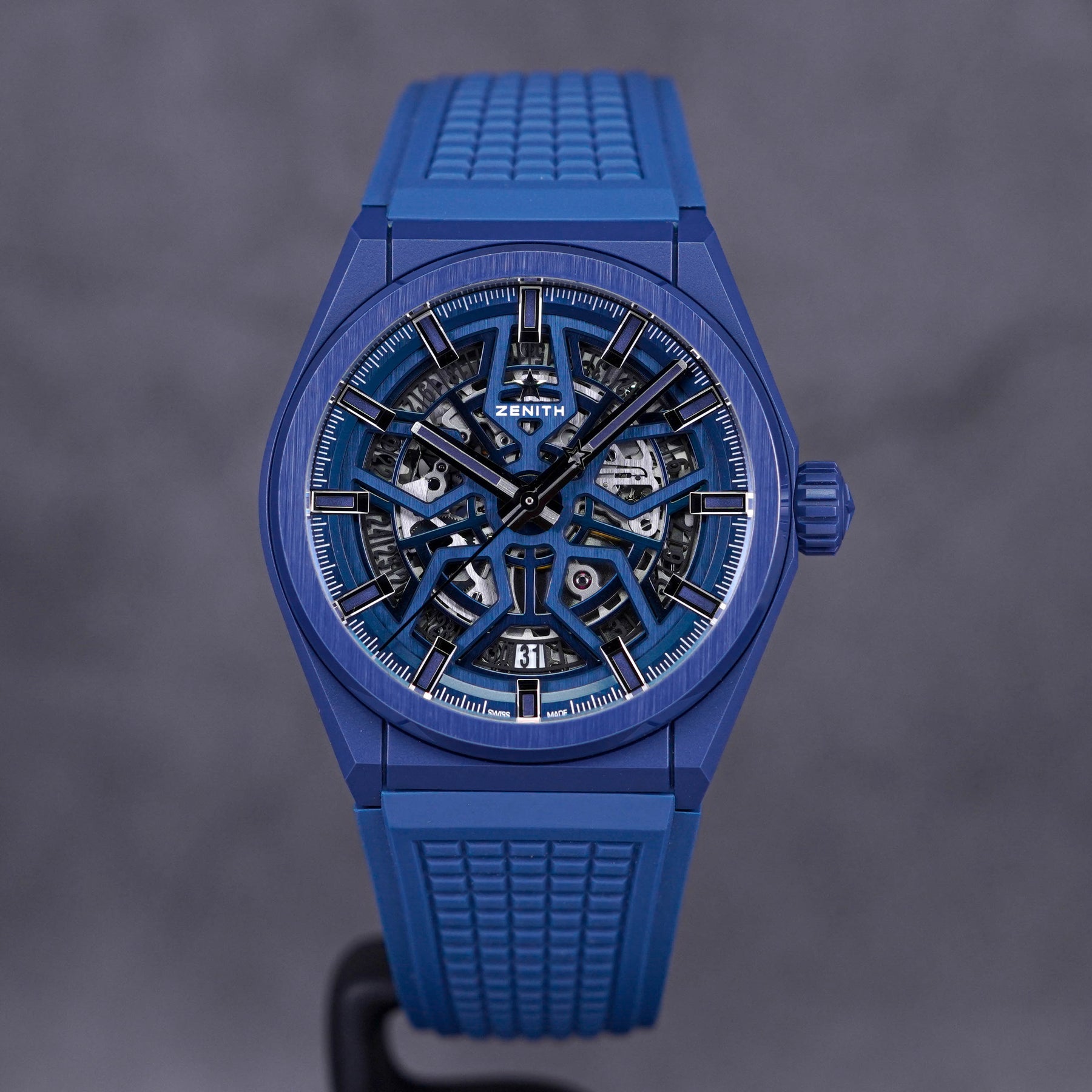 DEFY CLASSIC 41MM BLUE CERAMIC SKELETON DIAL (2019)